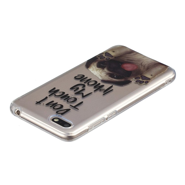 Patterned TPU Case IMD Phone Cover for Huawei Y5 (2018) / Y5 Prime (2018) / Honor 7s / Play 7 - Do Not Touch My iPhone-3