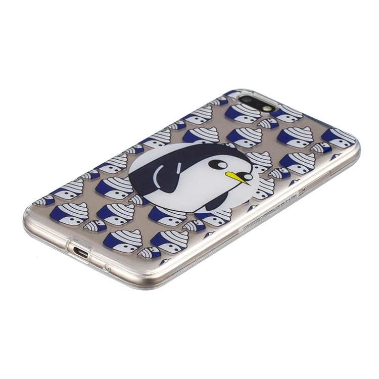Pattern Printing IMD TPU Phone Shell for Huawei Y5 (2018) / Y5 Prime (2018) / Honor 7s / Play 7 - Penguin-2