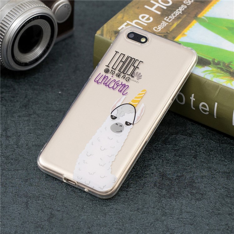 IMD TPU Patterned Cellphone Case for Huawei Y5 (2018) / Y5 Prime (2018) / Honor 7s / Play 7 - I Choose To Be A Unicorn-5