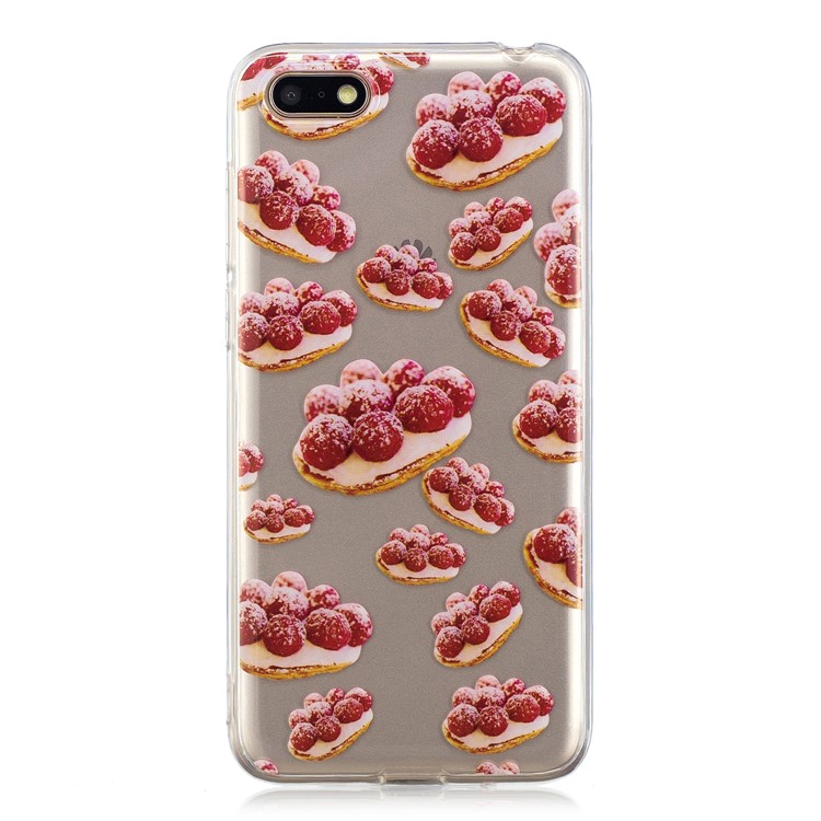 Patterned IMD TPU Cover Protector for Huawei Y5 (2018) / Y5 Prime (2018) / Honor 7s / Play 7 - Delicious Cake-1