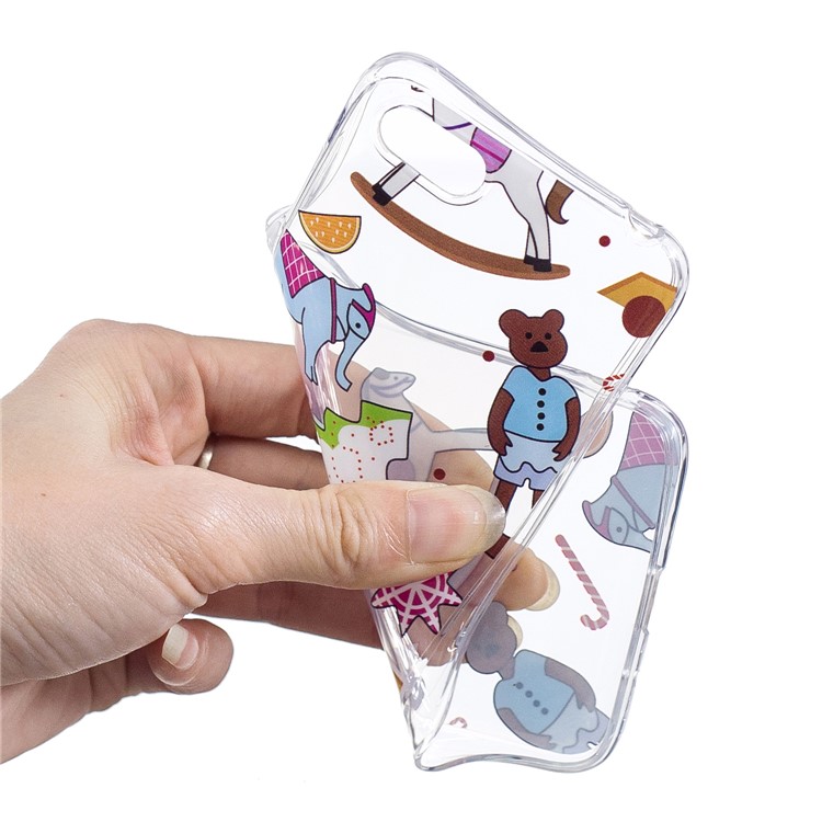 Musterdruck IMD TPU Mobile Abdeckung Für Huawei Y5 (2018) / Y5 Prime (2018) / Ehre 7s / Spiele 7 - Elefant Und Pferd-4