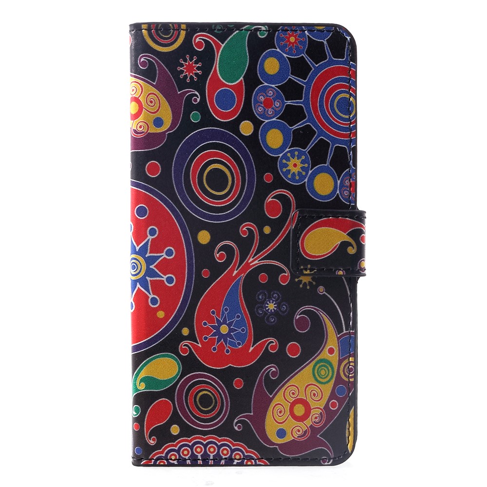 Pattern Printing PU Leather Magnetic Wallet Stand Protective Cover for Huawei Mate 20 Pro - Abstract Pattern-1