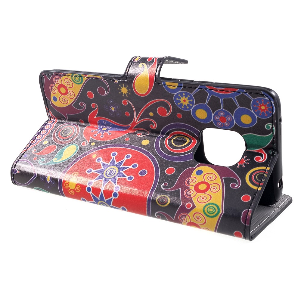 Pattern Printing PU Leather Magnetic Wallet Stand Protective Cover for Huawei Mate 20 Pro - Abstract Pattern-4
