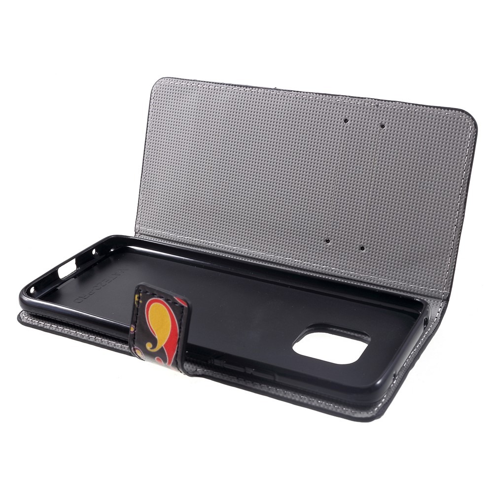 Pattern Printing PU Leather Magnetic Wallet Stand Protective Cover for Huawei Mate 20 Pro - Abstract Pattern-5