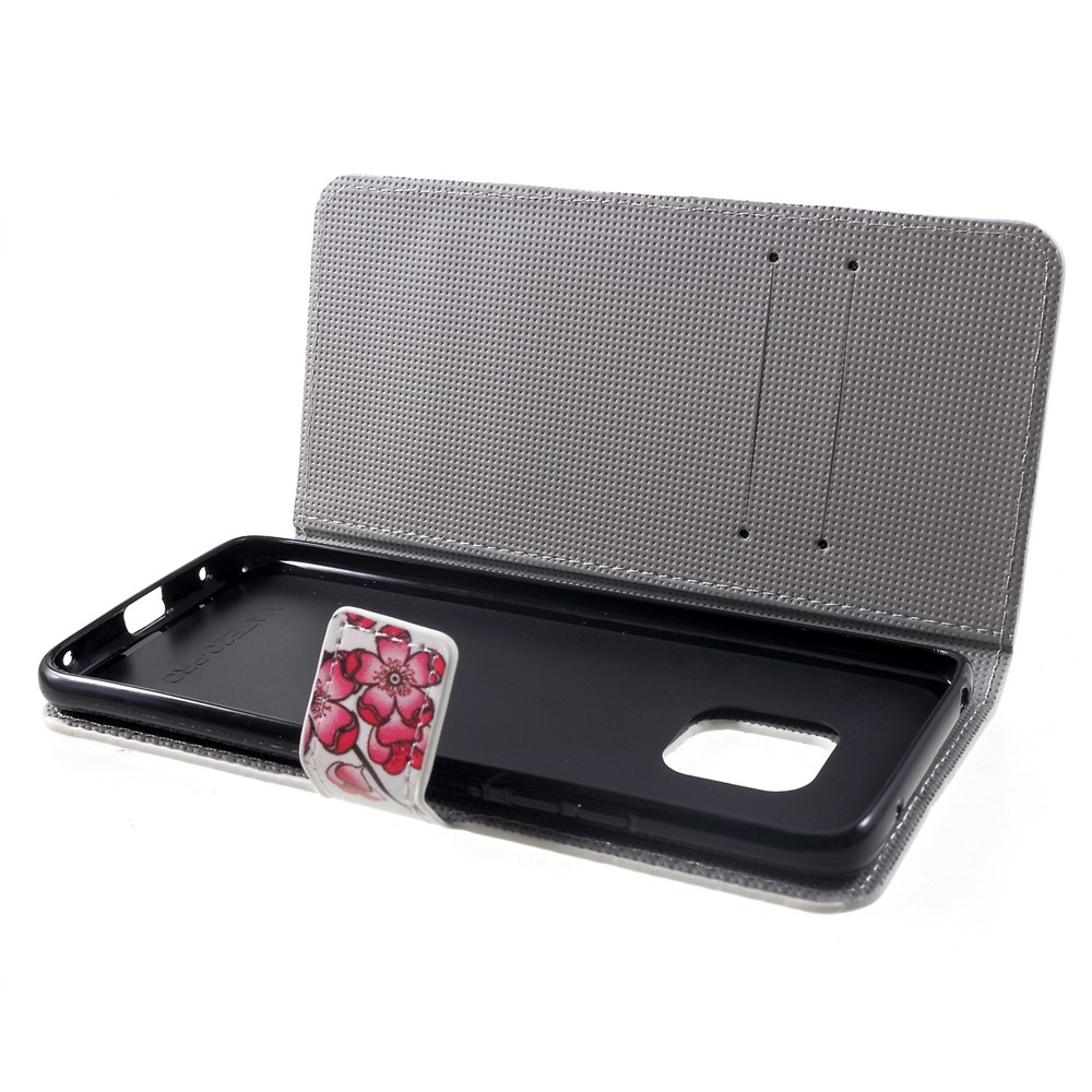 Stampa Modello PU Portafoglio In Pelle Magnetica Stand Flip copertura Per Huawei Mate 20 Pro - Fiore Di Pesca-5