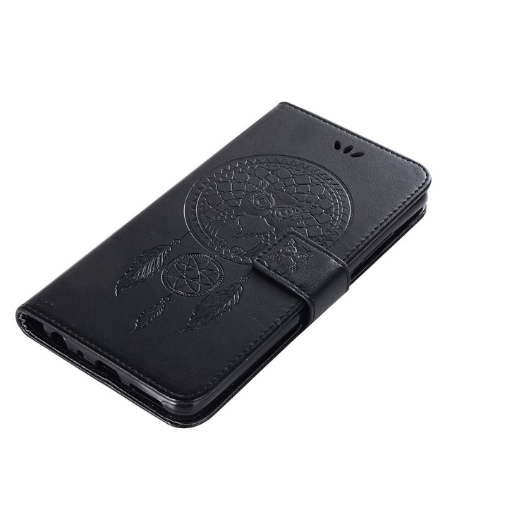 Imprint Dream Catcher Owl PU Leather Wallet Stand Case for Huawei Honor 8X - Black-6