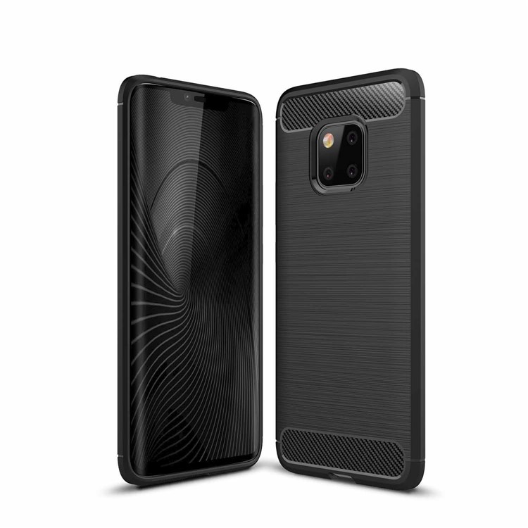 

Carbon Fiber Texture TPU Gel Casing for Huawei Mate 20 Pro - Black, Huawei Mate 20 Pro
