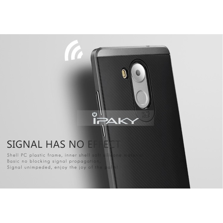 IPAKY PC Bumper Frame and TPU Hybrid Phone Case for Huawei Mate 8 - Grey-7