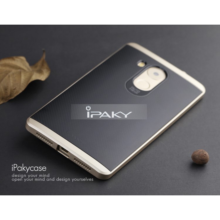IPAKY PC Bumper Frame and TPU Hybrid Back Cover for Huawei Mate 8 - Gold-5