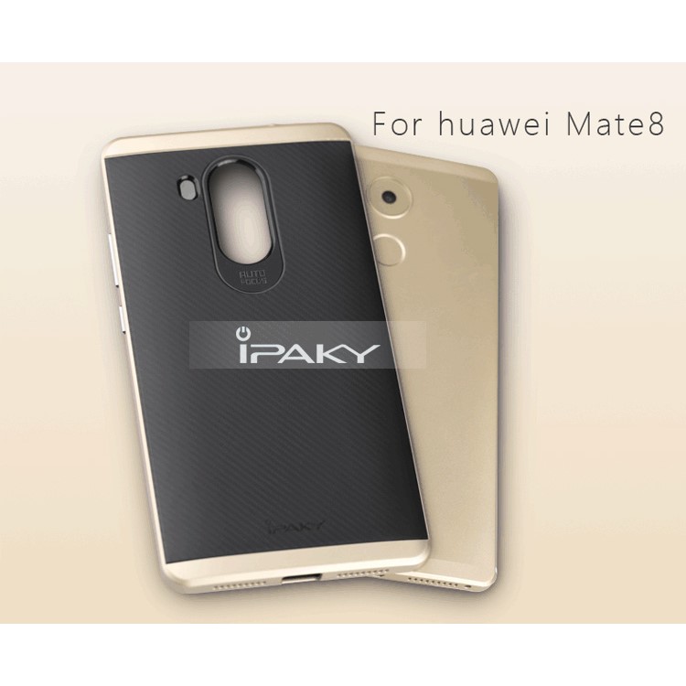 IPAKY PC Bumper Frame and TPU Hybrid Back Cover for Huawei Mate 8 - Gold-6