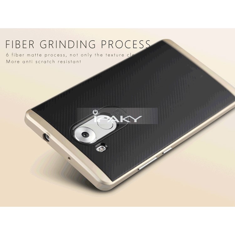 IPAKY PC Bumper Frame and TPU Hybrid Back Cover for Huawei Mate 8 - Gold-8