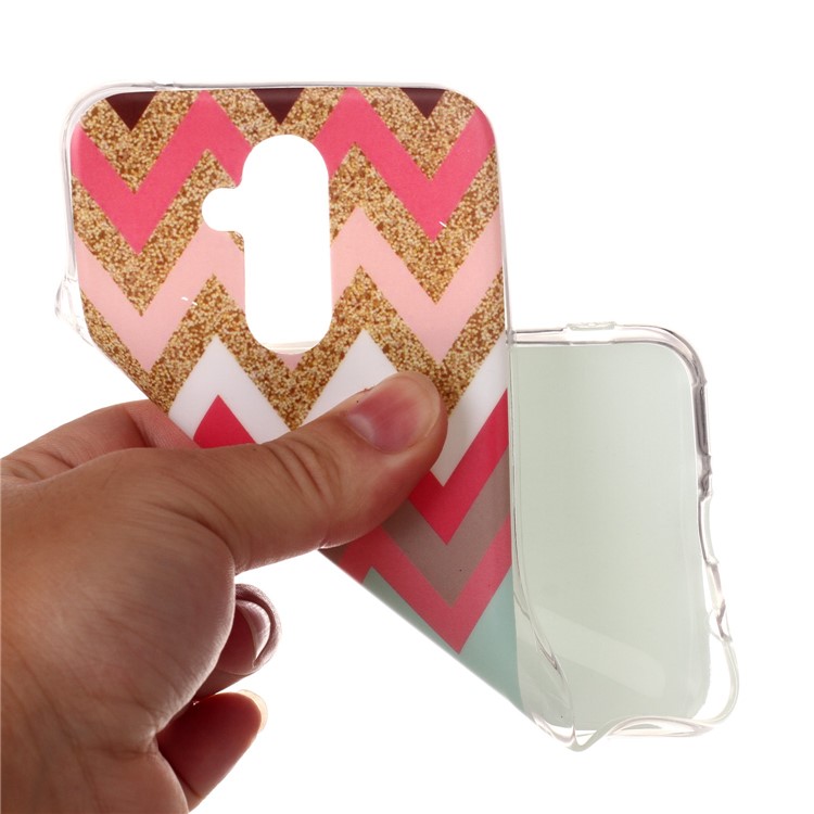 Patterned IMD Soft Matte TPU Phone Case for Huawei Mate 20 Lite / Maimang 7 - Chevron-4