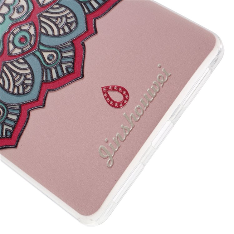 Softlyfit Embossed Pattern Printing TPU Phone Back Case for Huawei Mate S - Colorized Mandala Pattern-4