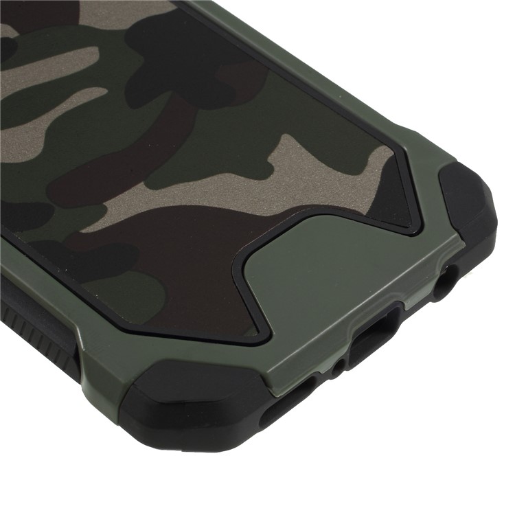 For Huawei Mate 20 Lite / Maimang 7 Camouflage Leather Coated PC TPU Shockproof Phone Case - Green-5