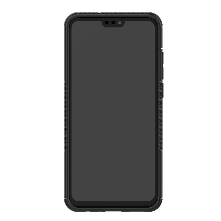 Anti-slip-pc + TPU Hybrid-fall Mit Kickstand Für Huawei Honor 8x / Ehrenansicht 10 Lite - Schwarz