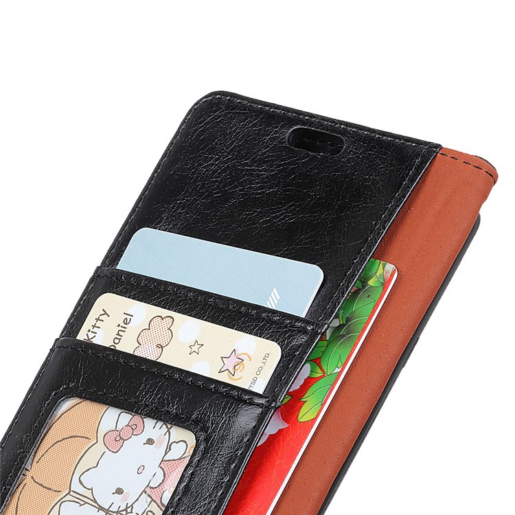 Nappa Texture Split Leather Wallet Phone Case for Huawei Y9 (2019) / Enjoy 9 Plus - Black-3