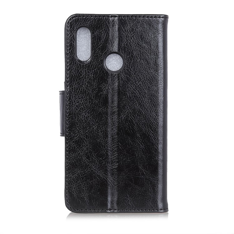 Nappa Texture Split Leather Wallet Phone Case for Huawei Y9 (2019) / Enjoy 9 Plus - Black-4