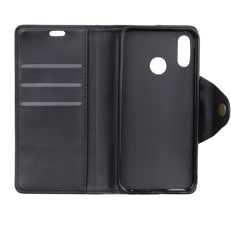 Crazy Horse PU Leather Wallet Stand Casing for Huawei Y9 (2019) / Enjoy 9 Plus - Black-5