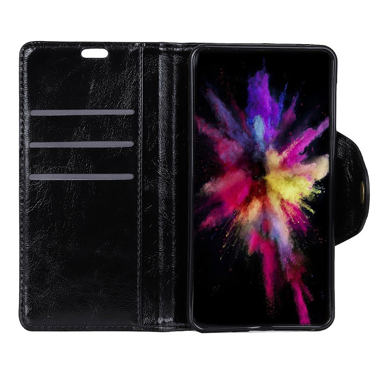 For Huawei Y9 (2019) / Enjoy 9 Plus Case Textured PU Leather Wallet Stand Case - Black-2