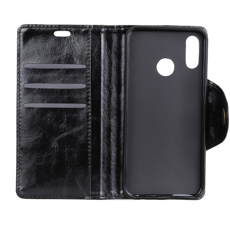 For Huawei Y9 (2019) / Enjoy 9 Plus Case Textured PU Leather Wallet Stand Case - Black-4