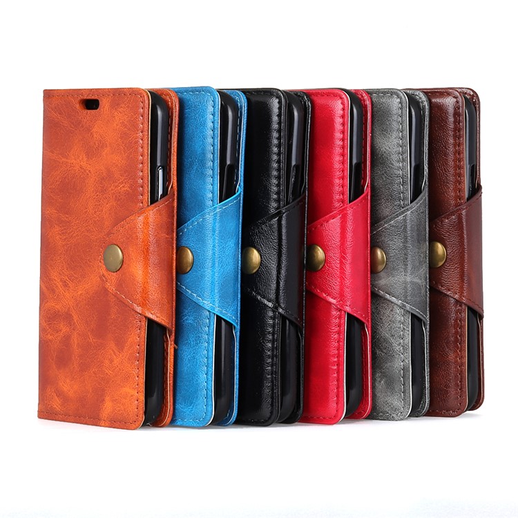 For Huawei Y9 (2019) / Enjoy 9 Plus Case Textured PU Leather Wallet Stand Case - Black-7