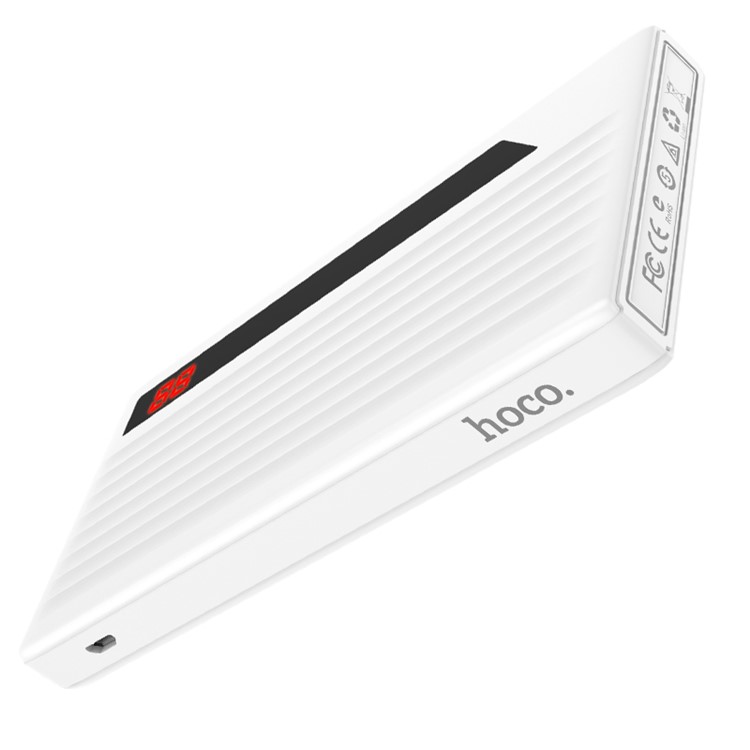 HOCO J27 2.1A Dual USB Tragbare Macht Schatz Mobile Power Bank Backup-Ladegerät 10000mah Mit LED Digitalanzeige - Weiß-2