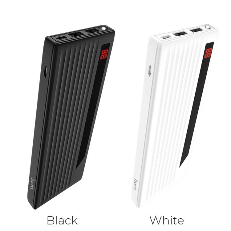HOCO J27 2.1A Dual USB Tragbare Macht Schatz Mobile Power Bank Backup-Ladegerät 10000mah Mit LED Digitalanzeige - Weiß-5