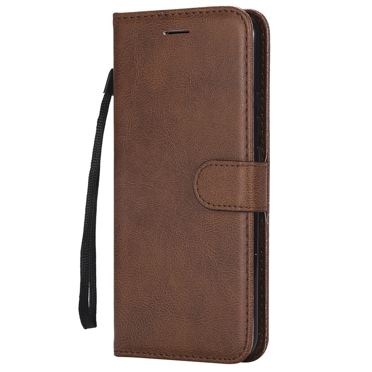 Wallet Leather Stand Mobile Cover for Huawei Mate 20 Lite / Maimang 7 with Strap - Brown-2