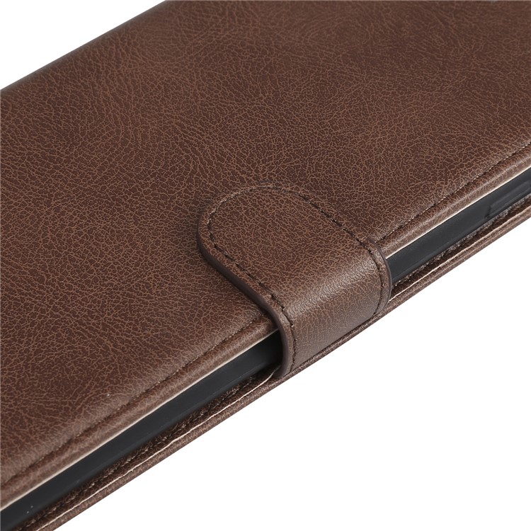 Wallet Leather Stand Mobile Cover for Huawei Mate 20 Lite / Maimang 7 with Strap - Brown-9