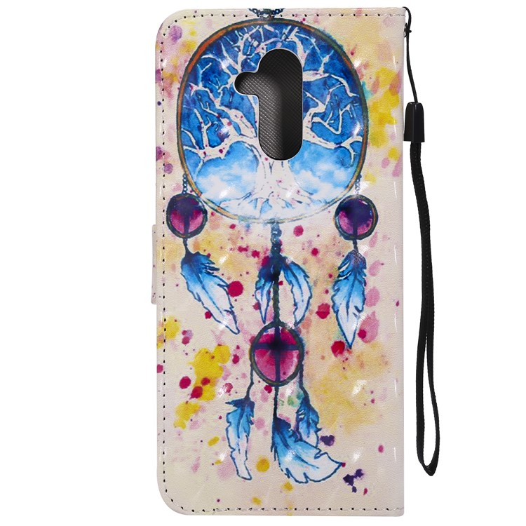 Patterned Light Spot Decor PU Leather Wallet Shell for Huawei Mate 20 Lite / Maimang 7 - Dream Catcher-3