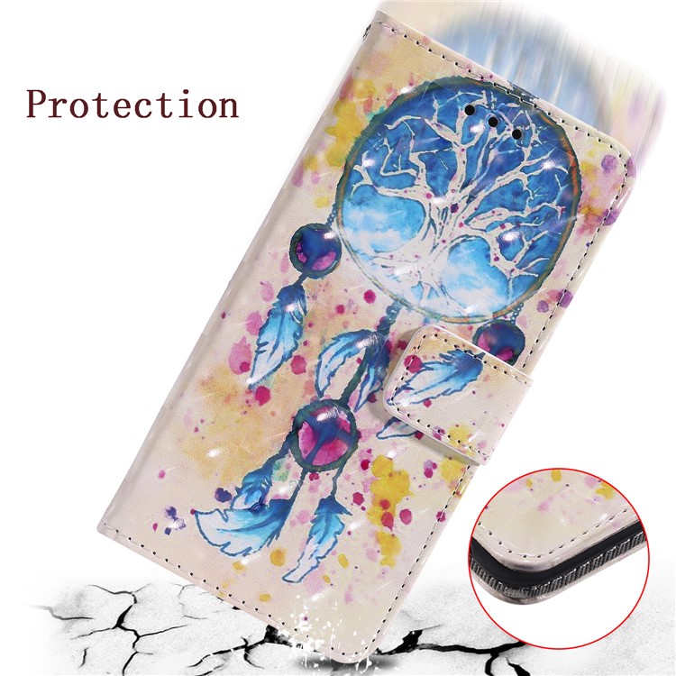 Patterned Light Spot Decor PU Leather Wallet Shell for Huawei Mate 20 Lite / Maimang 7 - Dream Catcher-9