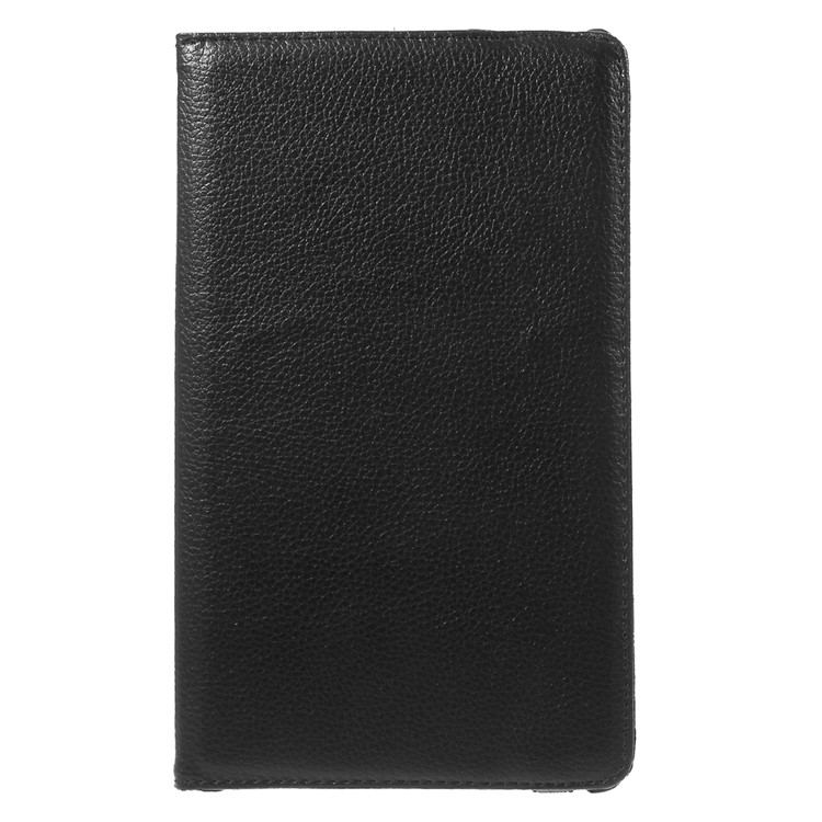 Lychee Skin Leather Case with 360 Degree Rotating Stand for Huawei MediaPad M2 8.0 - Black-2
