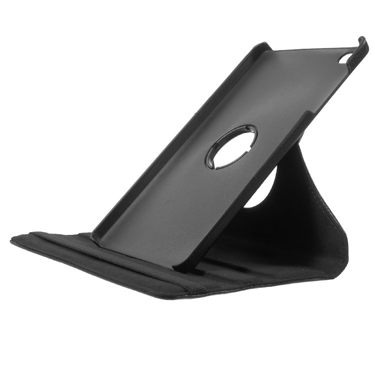 Lychee Skin Leather Case with 360 Degree Rotating Stand for Huawei MediaPad M2 8.0 - Black-6
