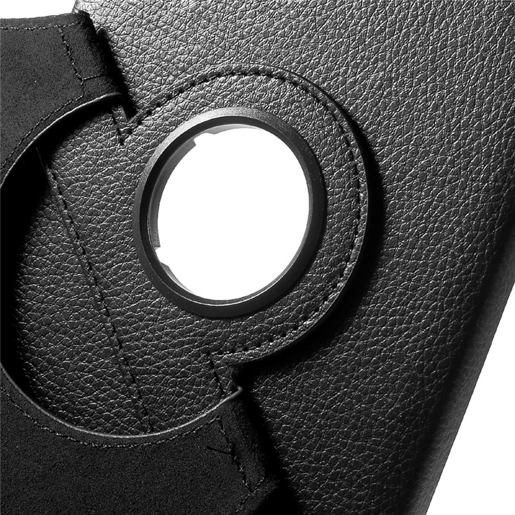 Lychee Skin Leather Case with 360 Degree Rotating Stand for Huawei MediaPad M2 8.0 - Black-8