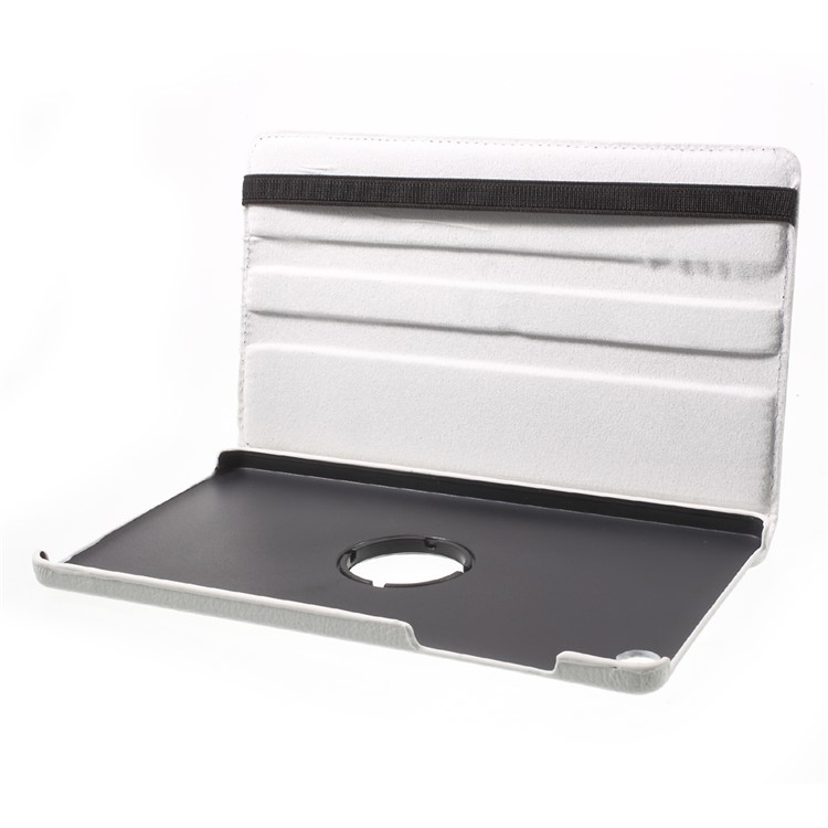 Lychee Skin Leather Cover with 360 Degree Rotating Stand for Huawei MediaPad M2 8.0 - White-11