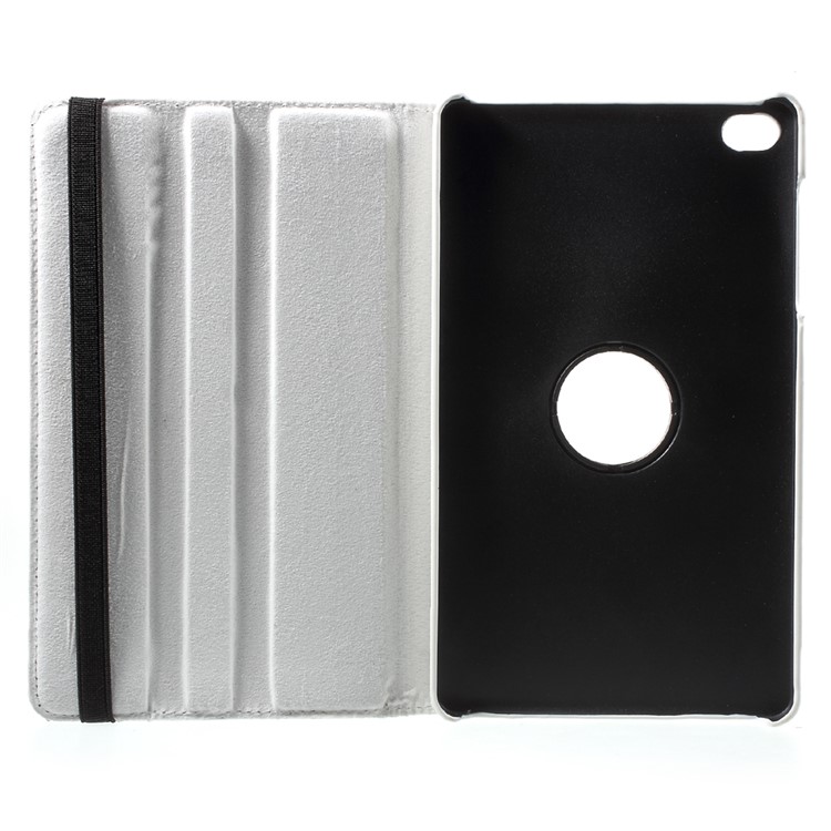 Lychee Skin Leather Cover with 360 Degree Rotating Stand for Huawei MediaPad M2 8.0 - White-7