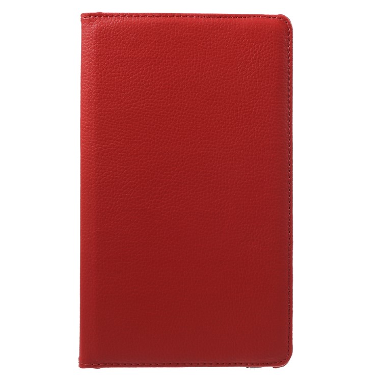 Lychee Skin Leather Case Cover with 360 Degree Rotating Stand for Huawei MediaPad M2 8.0 - Red-2