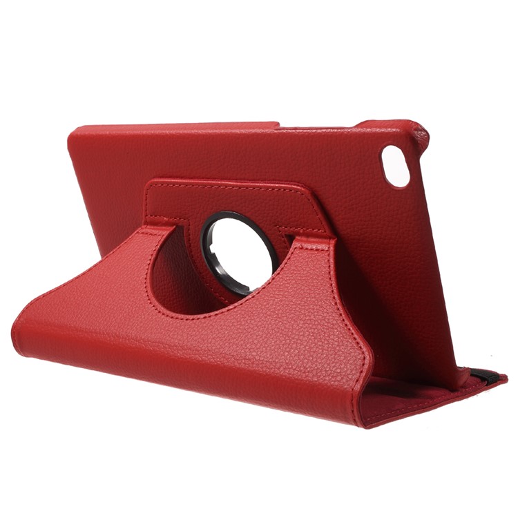 Lychee Skin Leather Case Cover with 360 Degree Rotating Stand for Huawei MediaPad M2 8.0 - Red-5