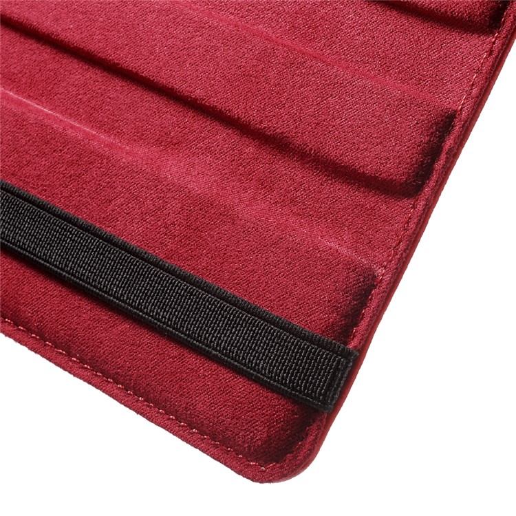 Lychee Skin Leather Case Cover with 360 Degree Rotating Stand for Huawei MediaPad M2 8.0 - Red-9