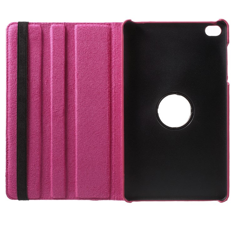 Lychee Skin Leather Cover Case with 360 Degree Rotating Stand for Huawei MediaPad M2 8.0 - Rose-7