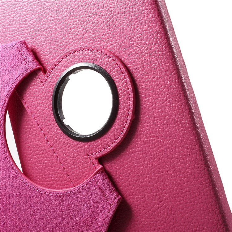 Lychee Skin Leather Cover Case with 360 Degree Rotating Stand for Huawei MediaPad M2 8.0 - Rose-8