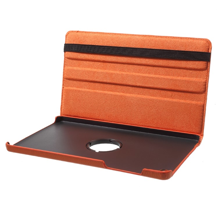 Lychee Skin Leather Protective Case with 360 Degree Rotating Stand for Huawei MediaPad M2 8.0 - Orange-10