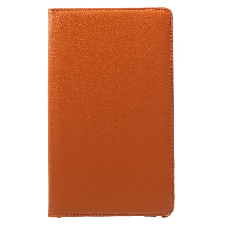 Lychee Skin Leather Protective Case with 360 Degree Rotating Stand for Huawei MediaPad M2 8.0 - Orange-2
