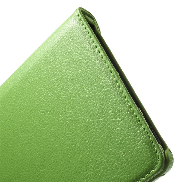 Lychee Skin PU Leather Cover with 360 Degree Rotating Stand for Huawei MediaPad M2 8.0 - Green-10