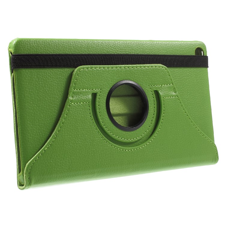 Lychee Skin PU Leather Cover with 360 Degree Rotating Stand for Huawei MediaPad M2 8.0 - Green-4