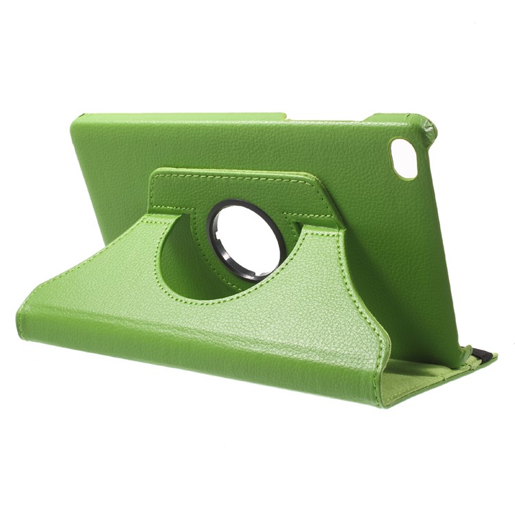 Lychee Skin PU Leather Cover with 360 Degree Rotating Stand for Huawei MediaPad M2 8.0 - Green-5