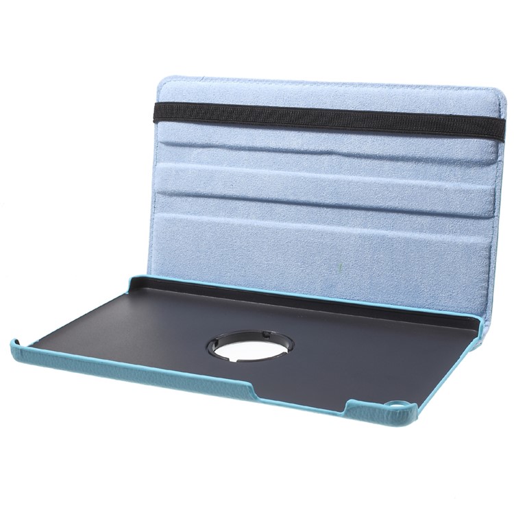 Lychee Skin Leather Case Cover with 360 Degree Rotating Stand for Huawei MediaPad M2 8.0 - Baby Blue-11