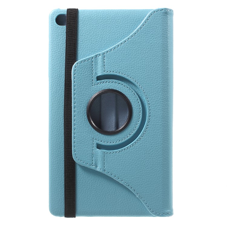 Lychee Skin Leather Case Cover with 360 Degree Rotating Stand for Huawei MediaPad M2 8.0 - Baby Blue-3