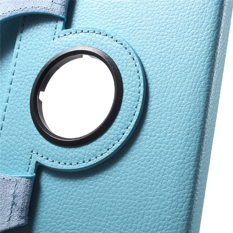 Lychee Skin Leather Case Cover with 360 Degree Rotating Stand for Huawei MediaPad M2 8.0 - Baby Blue-9