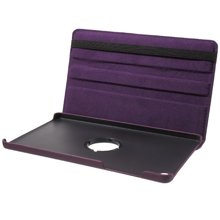 Lychee Skin 360 Degree Rotating Stand Leather Cover for Huawei MediaPad M2 8.0 - Purple-10